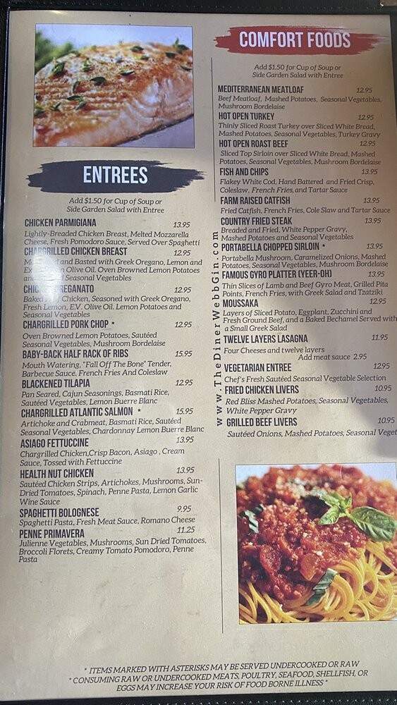The Diner at Webb Gin - Snellville, GA menu_pic