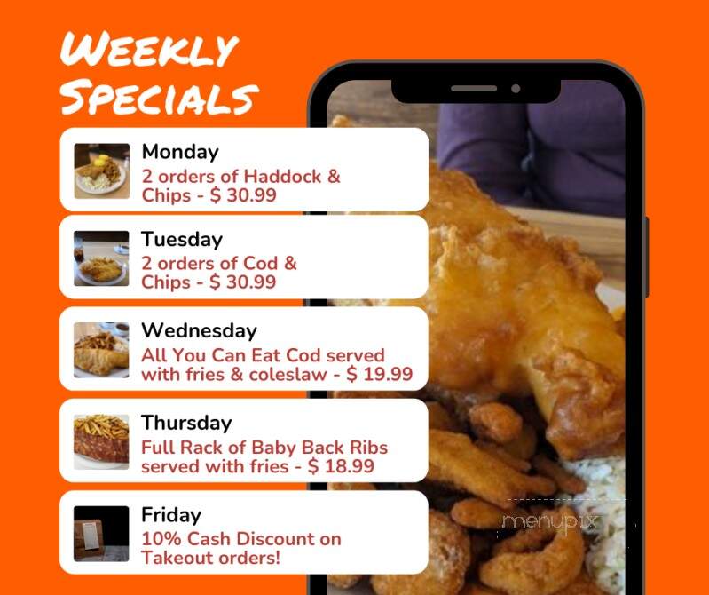 Napanee Fish And Chips - Napanee, ON menu_pic