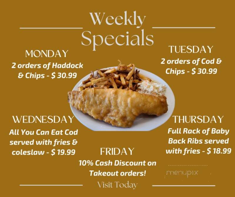 Napanee Fish And Chips - Napanee, ON menu_pic