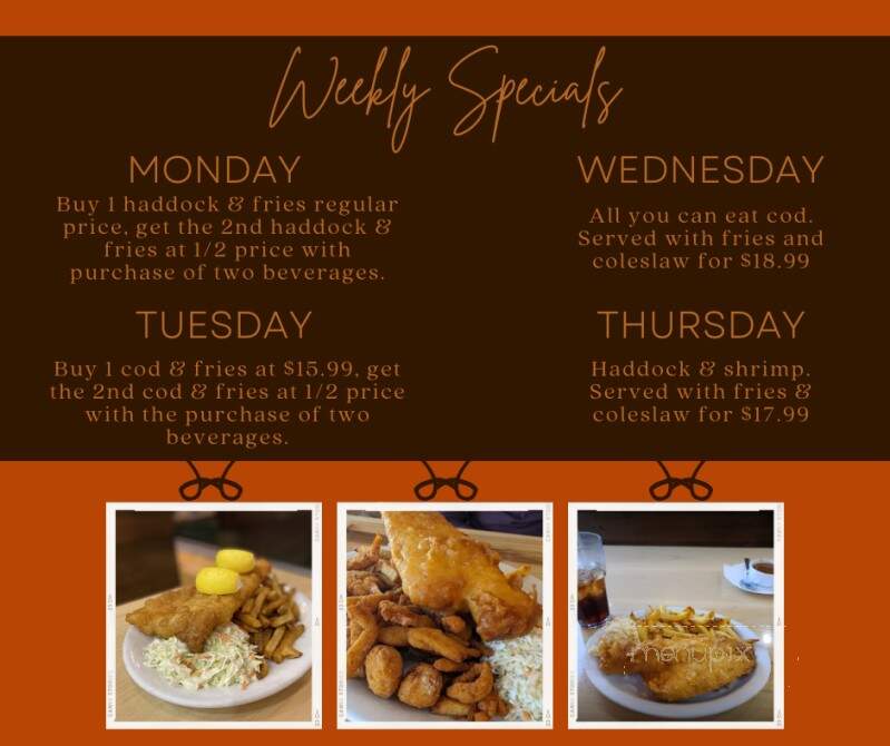 Napanee Fish And Chips - Napanee, ON menu_pic