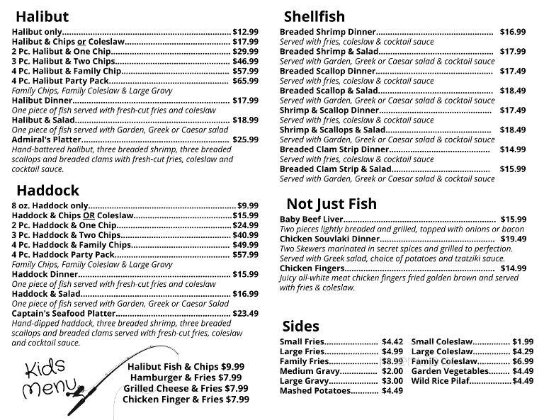 Napanee Fish And Chips - Napanee, ON menu_pic