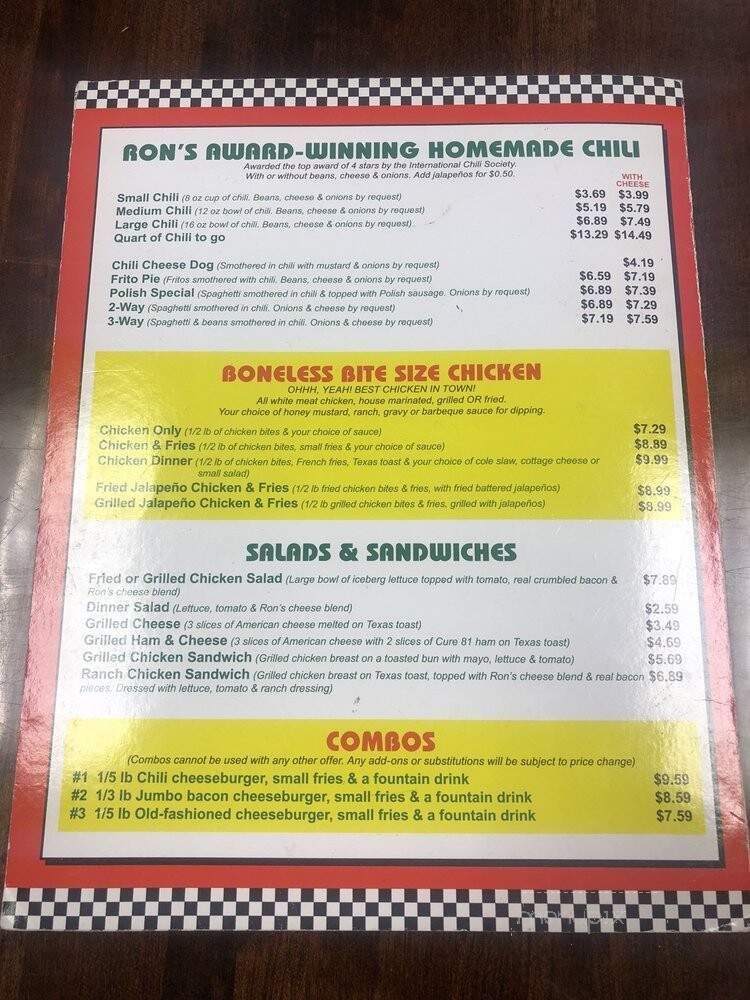 Ron's Hamburgers & Chili - Magnolia, TX