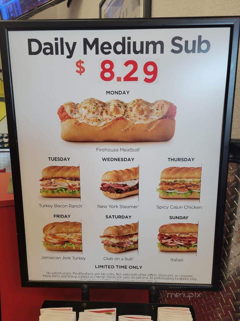 Firehouse Subs - Durant, OK menu_pic