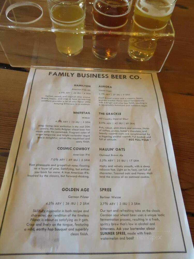 Family Business Beer Company - Dripping Springs, TX