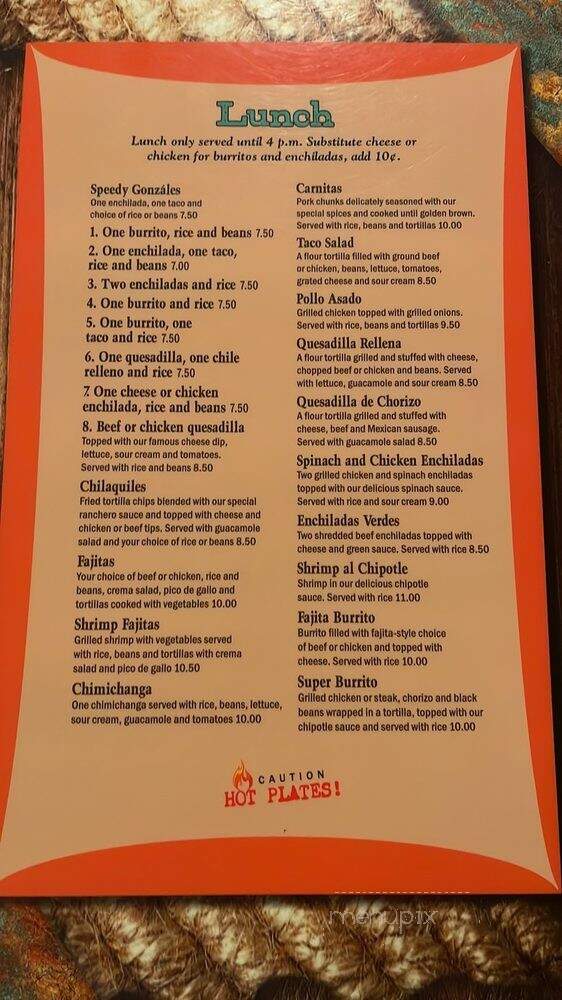 El Ranchero - Ranson, WV menu_pic