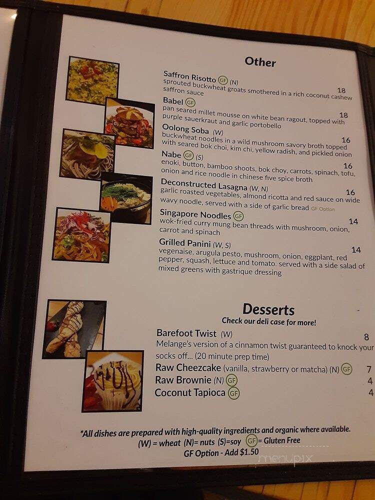 Melange Eatery - Medford, OR menu_pic
