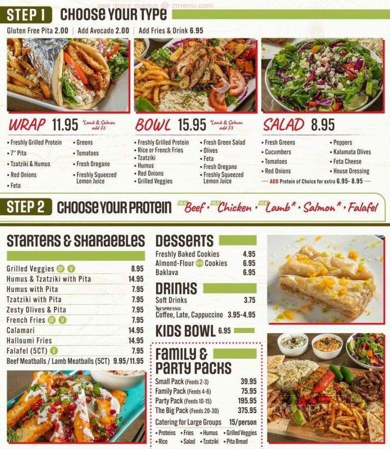Zesty Olives Mediterranean Grill - Lake Forest, CA menu_pic