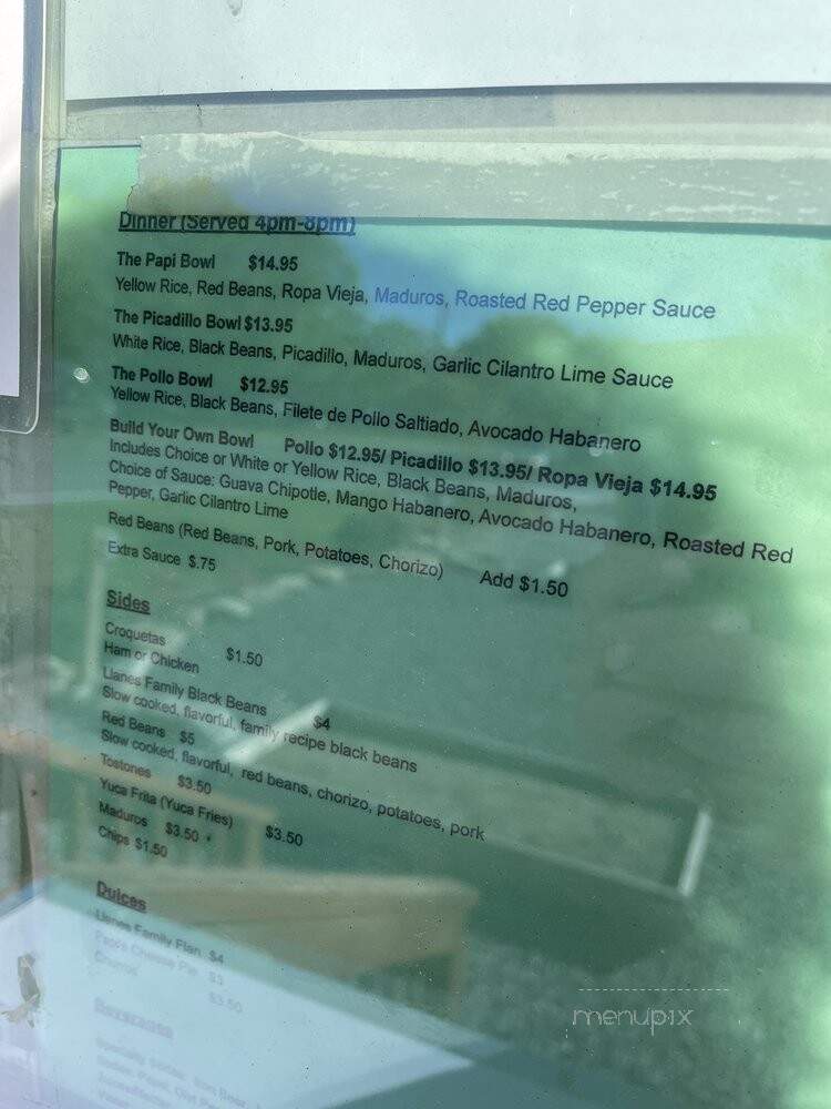 Papi's Cuban Cafe - Cary, NC menu_pic