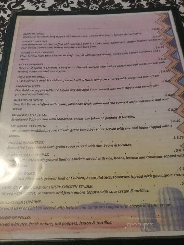 El Agave - Clanton, AL menu_pic