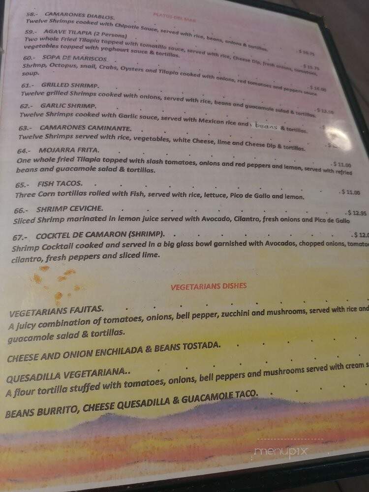El Agave - Clanton, AL menu_pic