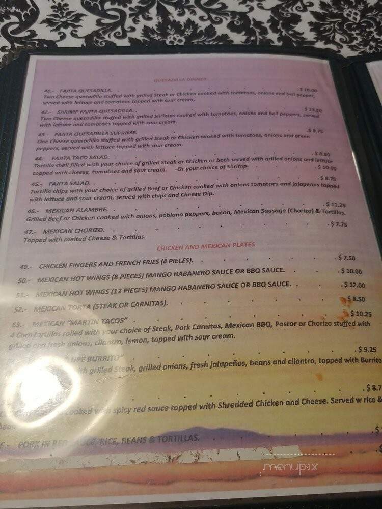 El Agave - Clanton, AL menu_pic