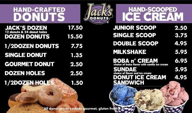 Jack's Donuts - Crawfordsville, IN menu_pic