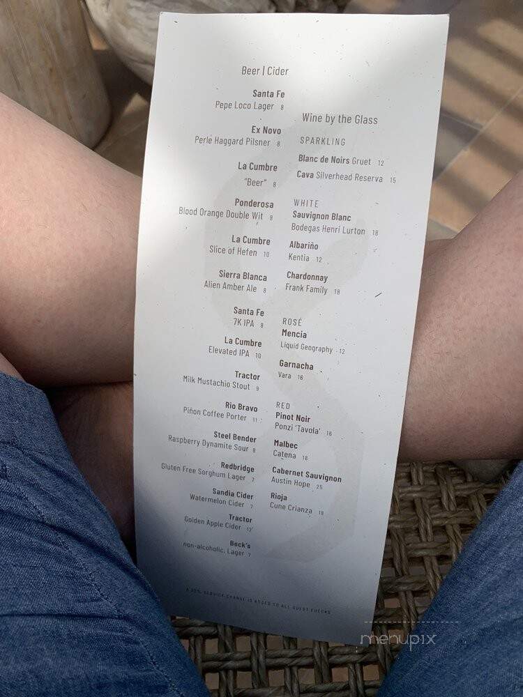 SkyFire - Santa Fe, NM menu_pic