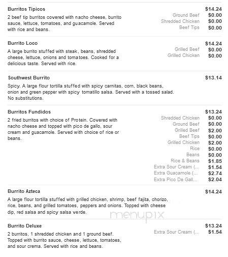 Mi Casita Mexican Restaurant - Roseboro, NC menu_pic