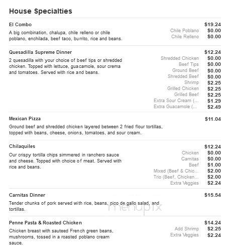 Mi Casita Mexican Restaurant - Roseboro, NC menu_pic