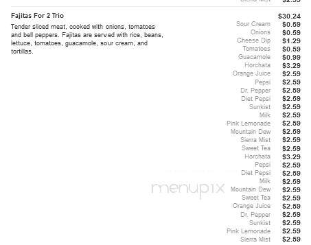 Mi Casita Mexican Restaurant - Roseboro, NC menu_pic