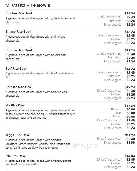 Mi Casita Mexican Restaurant - Roseboro, NC menu_pic