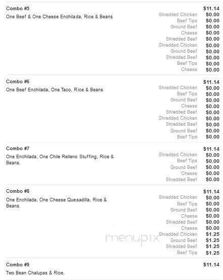 Mi Casita Mexican Restaurant - Roseboro, NC menu_pic
