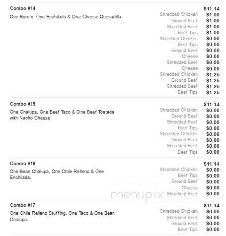 Mi Casita Mexican Restaurant - Roseboro, NC menu_pic