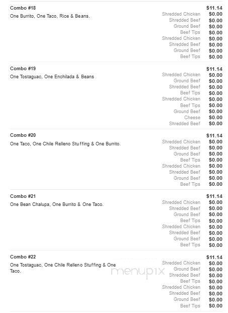 Mi Casita Mexican Restaurant - Roseboro, NC menu_pic