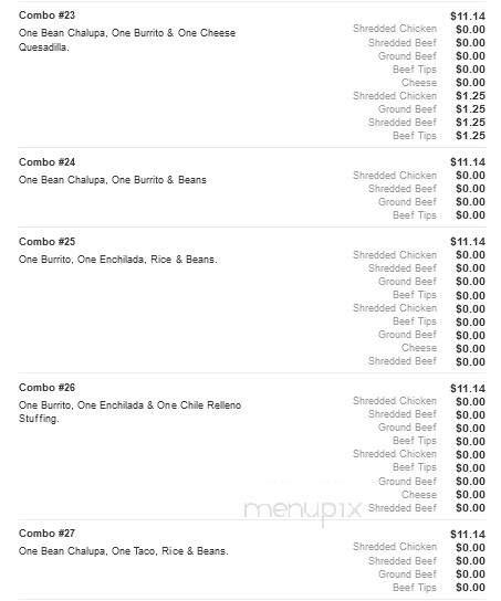 Mi Casita Mexican Restaurant - Roseboro, NC menu_pic