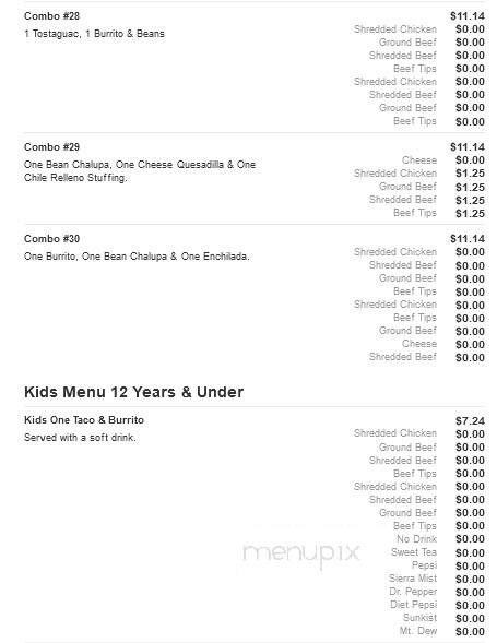 Mi Casita Mexican Restaurant - Roseboro, NC menu_pic