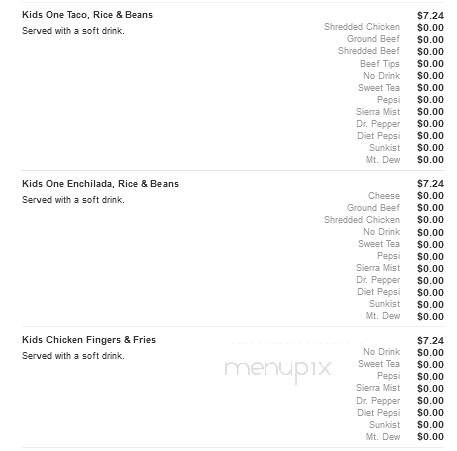 Mi Casita Mexican Restaurant - Roseboro, NC menu_pic