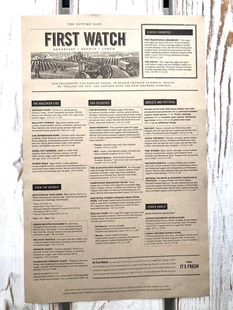 First Watch - Northville, MI menu_pic