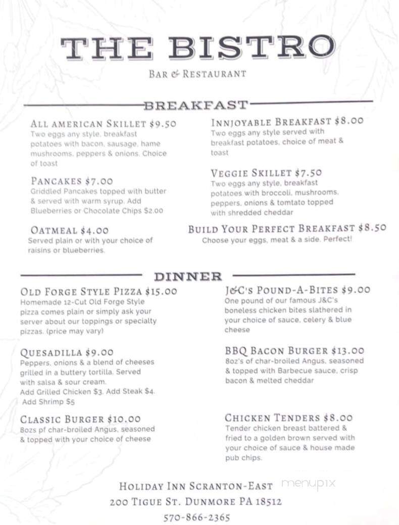 The Bistro - Dunmore, PA menu_pic