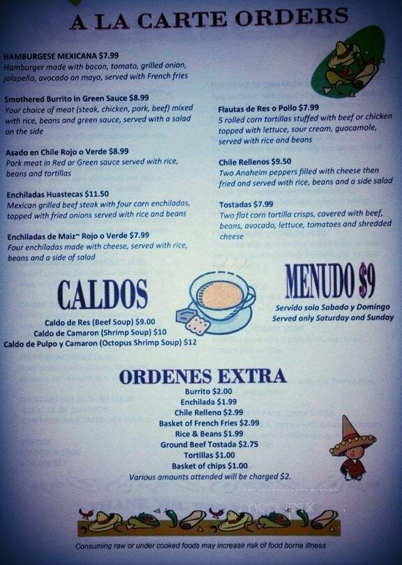 El Paisa - Garden City, KS menu_pic