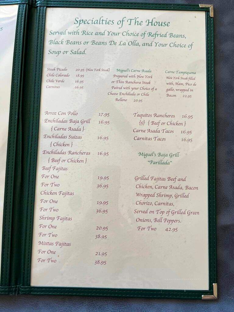 Miguel's Baja Grill - Victorville, CA menu_pic