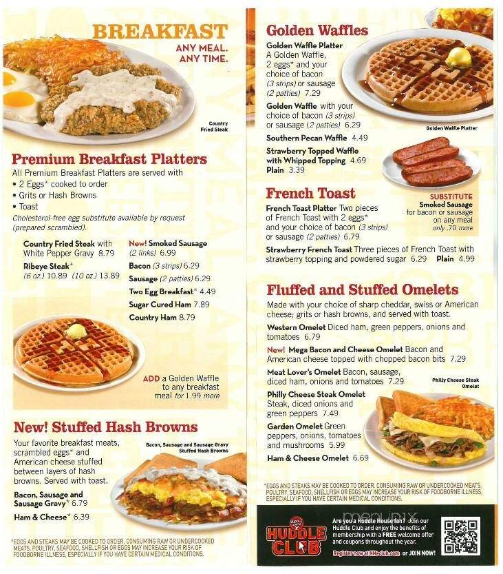 Huddle House - Richlands, VA menu_pic