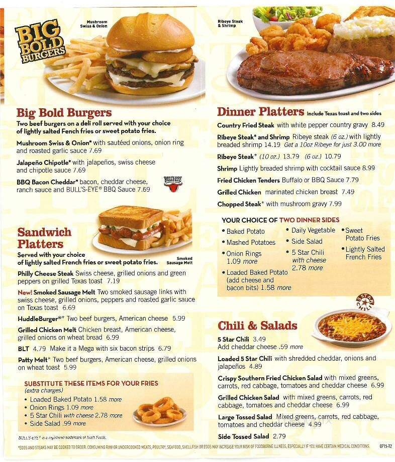 Huddle House - Richlands, VA menu_pic
