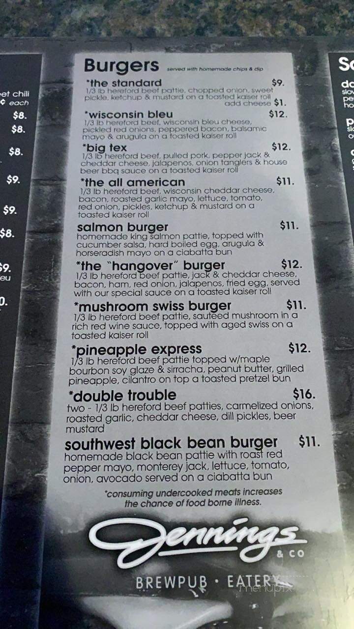 Jennings & Co - Wisconsin Rapids, WI menu_pic