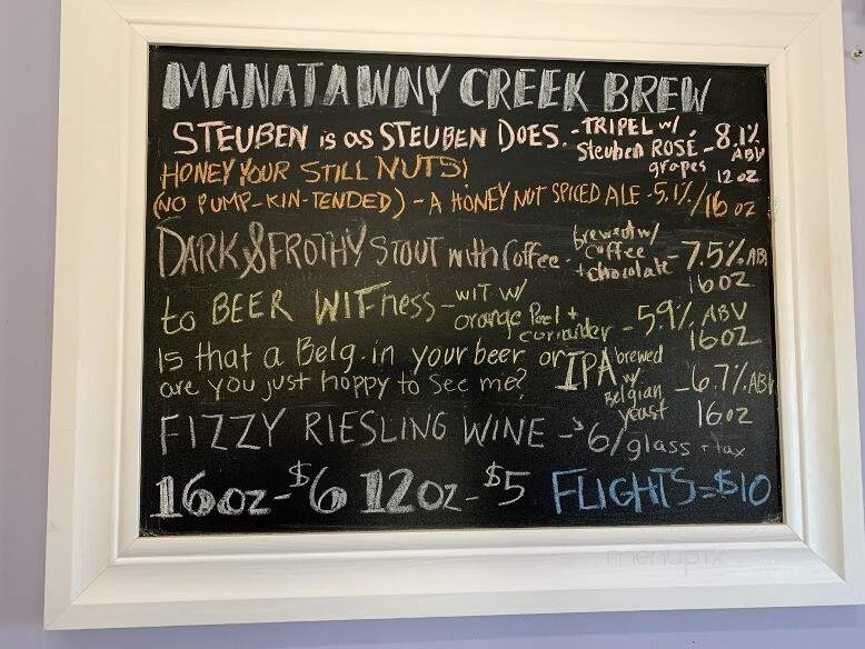 Manatawny Creek Winery - Douglassville, PA menu_pic