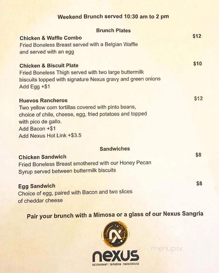 Nexus Brewery - Albuquerque, NM menu_pic