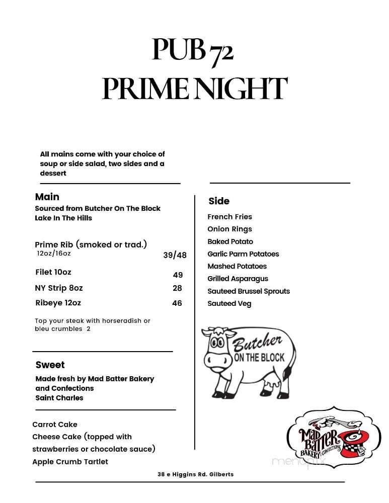 Pub 72 Bar and Grill - Gilberts, IL