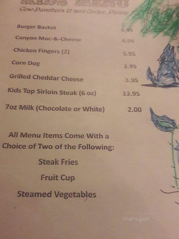 Big E Steakhouse & Saloon - Grand Canyon, AZ menu_pic