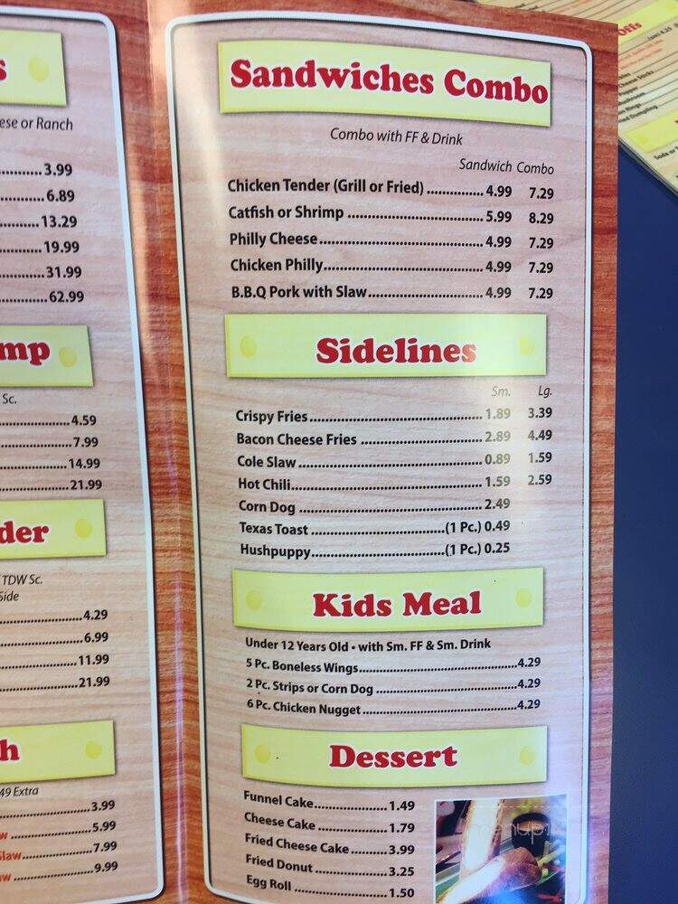 Touchdown Wings - Shelbyville, TN menu_pic