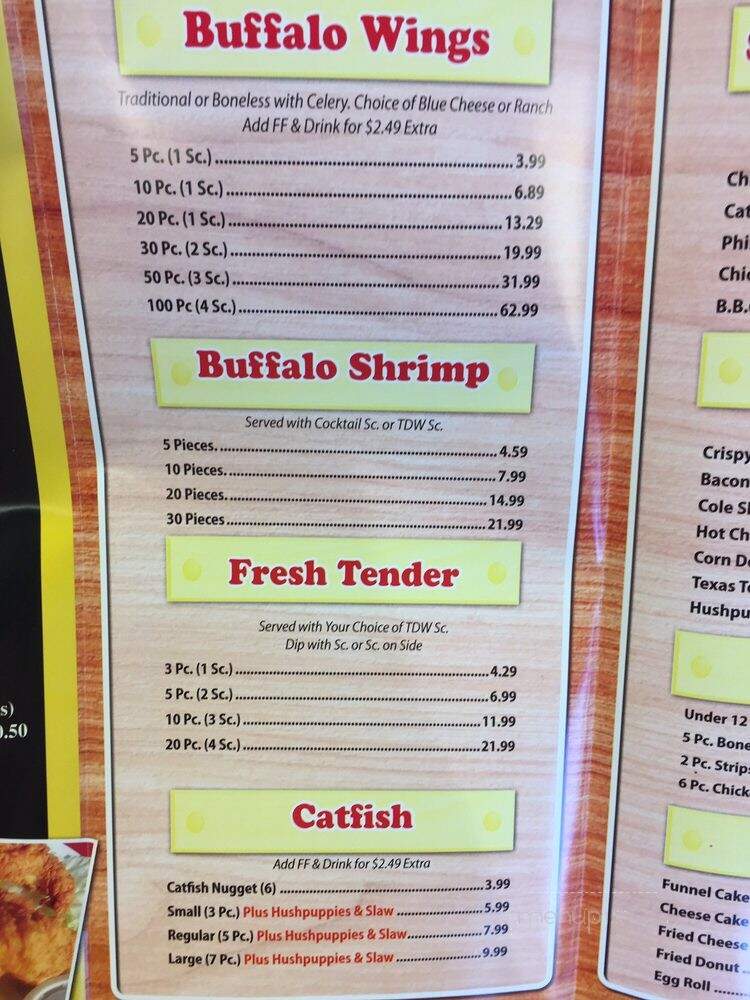 Touchdown Wings - Shelbyville, TN menu_pic
