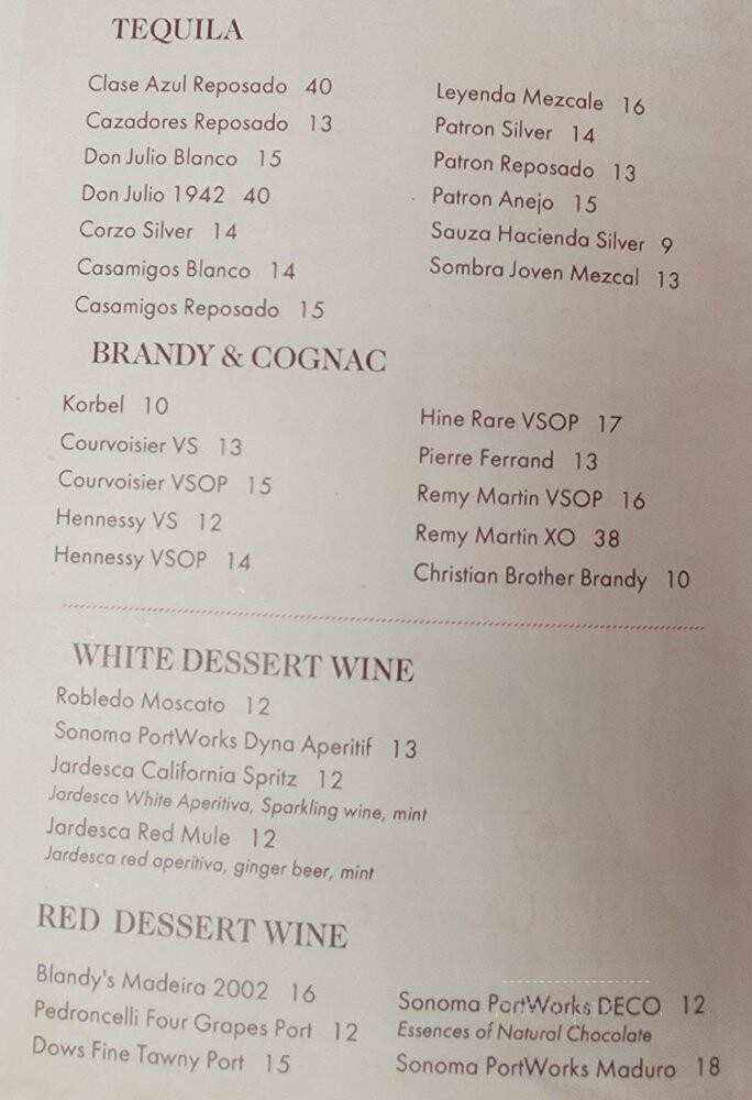 Tolay - Petaluma, CA menu_pic