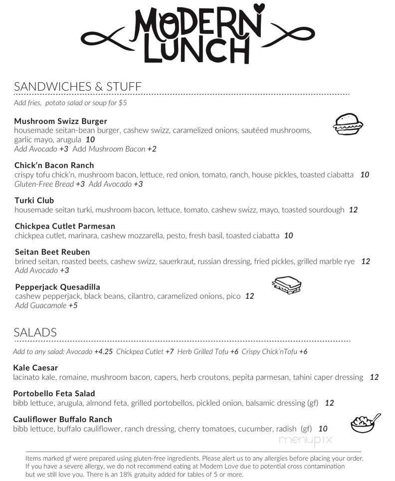 Modern Love - Omaha, NE menu_pic
