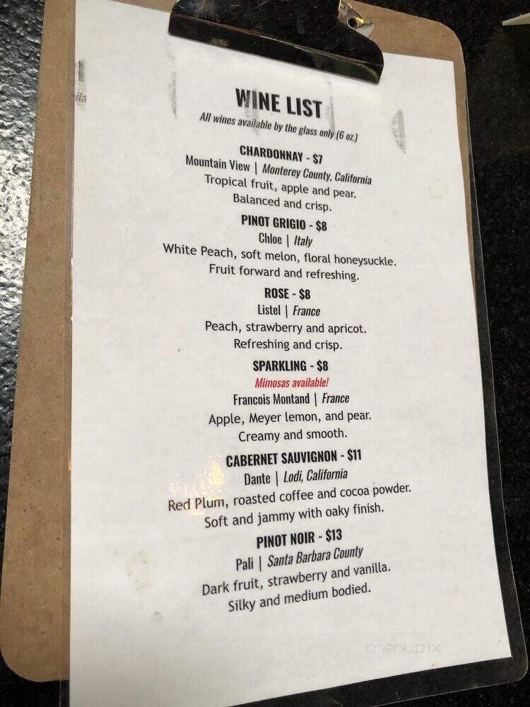Institution Ale Company - Camarillo, CA menu_pic