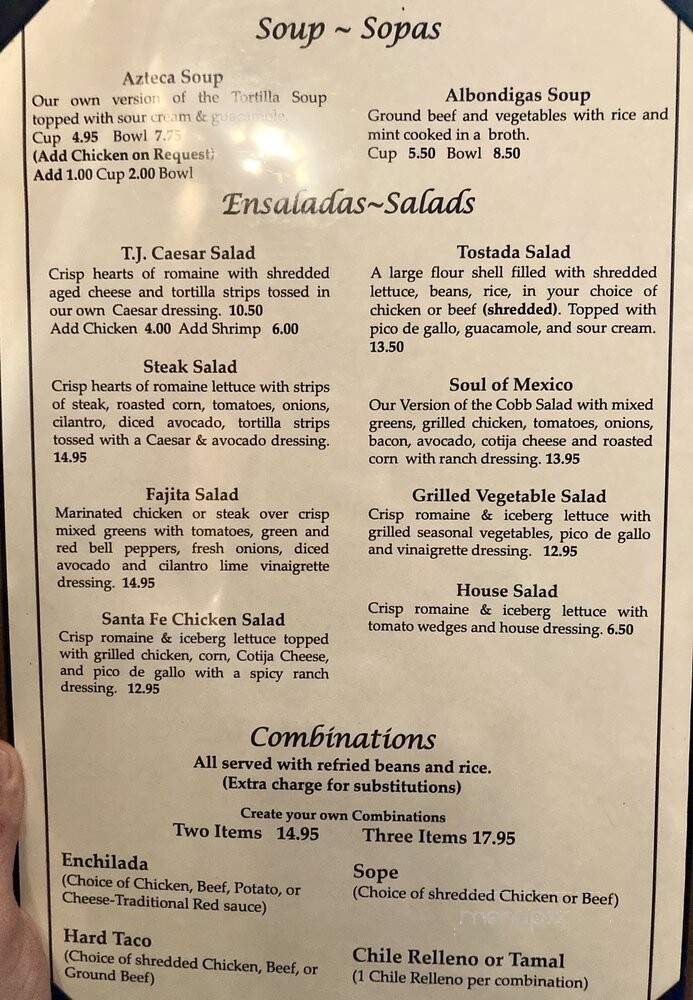 Soul of Mexico Alma de Mexico - Indio, CA menu_pic