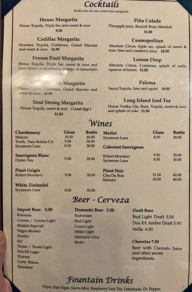 Soul of Mexico Alma de Mexico - Indio, CA menu_pic