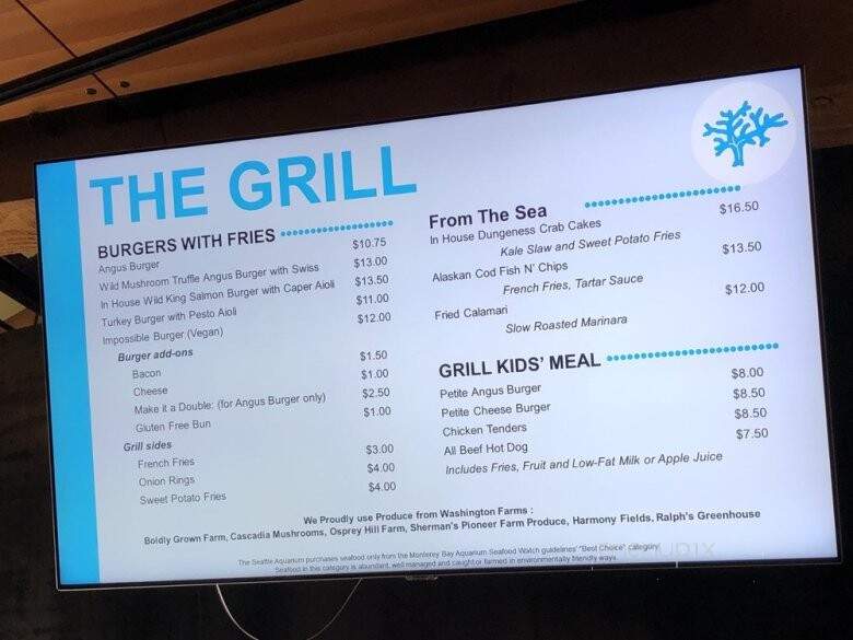 Seattle Aquarium Cafe - Seattle, WA menu_pic