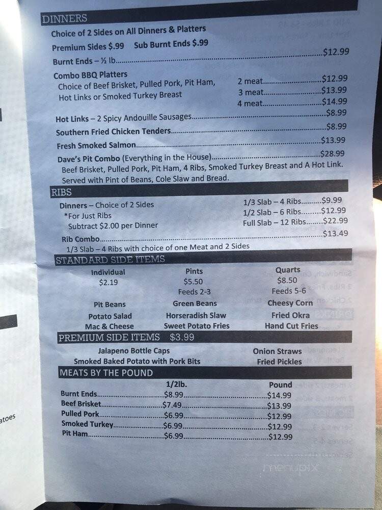 Buckingham's BBQ Store & Co - Springfield, MO menu_pic