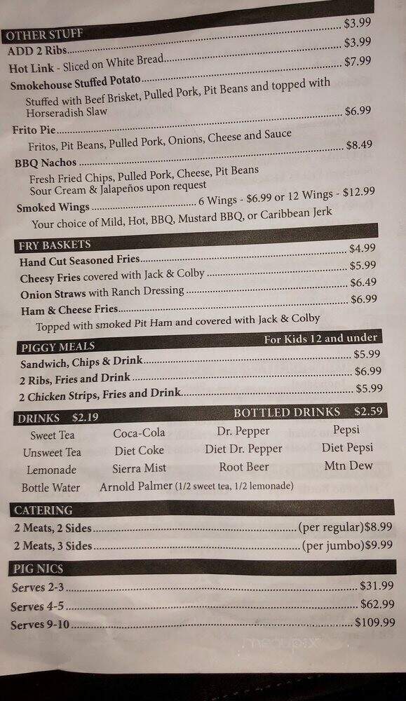 Buckingham's BBQ Store & Co - Springfield, MO menu_pic