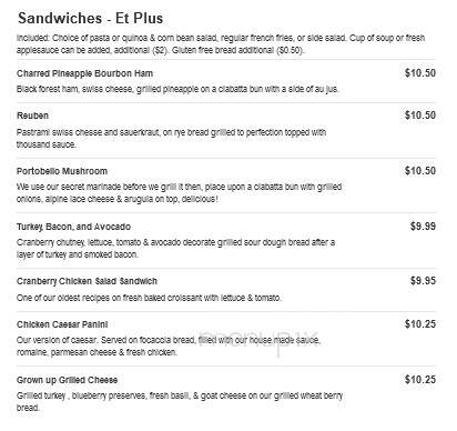 The Garden Center Bistro - Delta, CO menu_pic