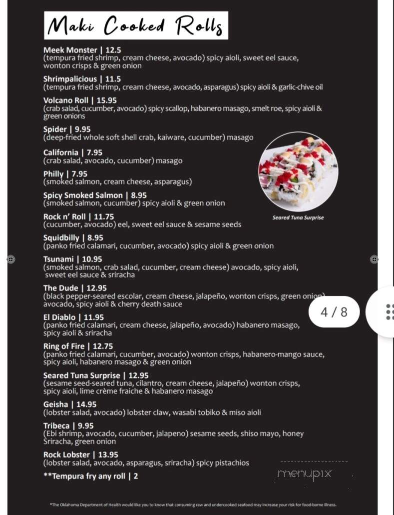 Full Moon Sushi and Bistro - Norman, OK menu_pic